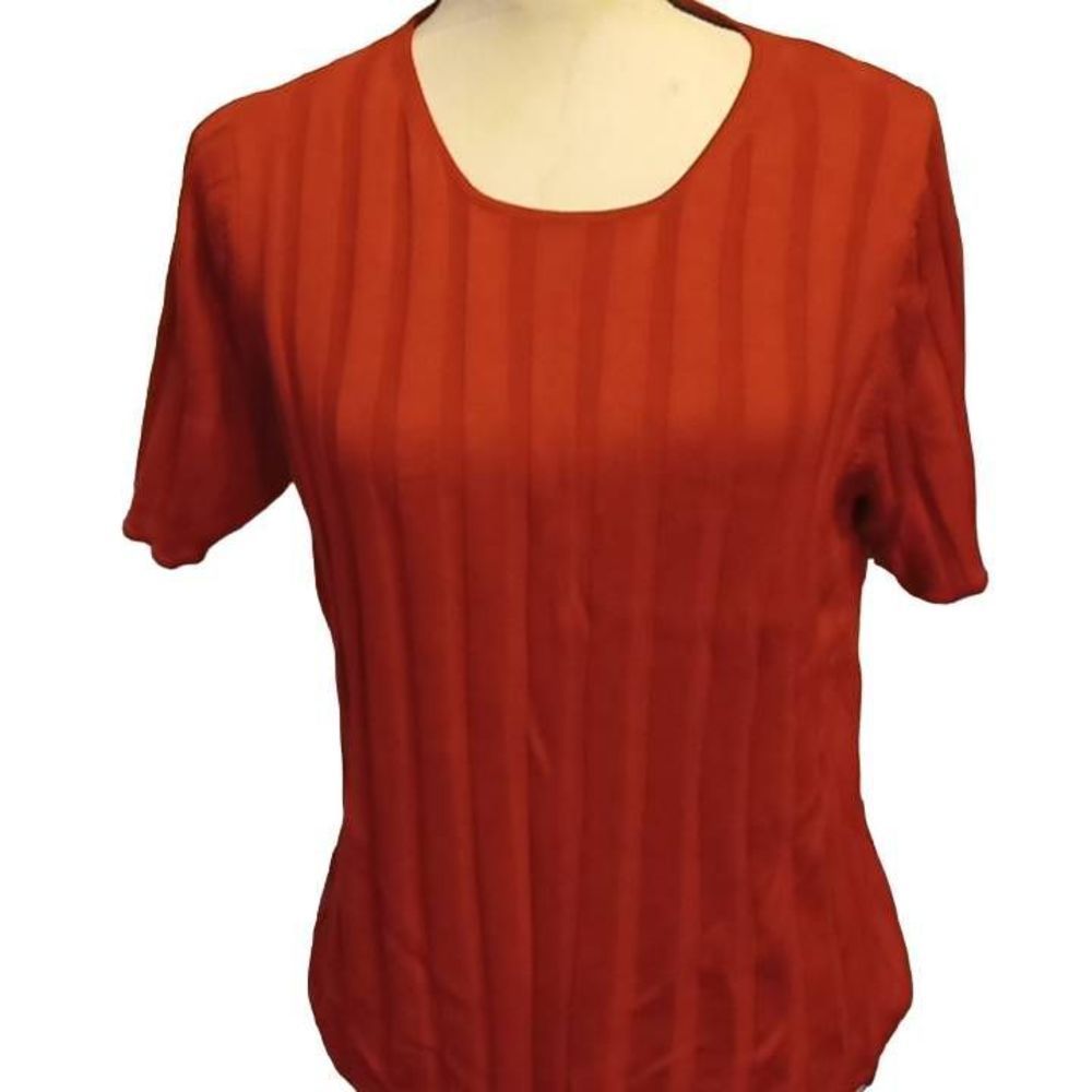 Jacqueline Ferrar Silk Red Women's‎ Size Large Blouse
